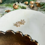 Golden Snowflake Studs