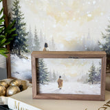 Jesus Walking In The Snow | 8x5