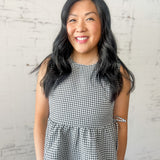 Picnic Perfect Gingham Peplum Tank