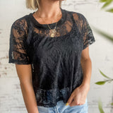 Lightweight Lace Boxy Tee