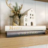 Set of Two - Merry Christmas Holiday Storage Books