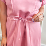 Scallop Hem Luxe Knit Dress