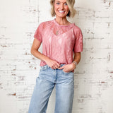 Lightweight Lace Boxy Tee