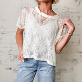 Lightweight Lace Boxy Tee