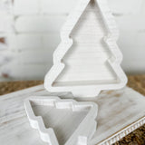 9" White Wash Tree Tray