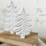 5" White Carved Tree