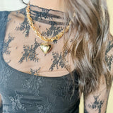 Heart Chunky Chain Necklace