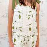 Bloom & Scallop Embroidered Top