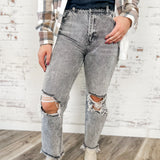 High Rise Black Wash Jean