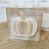 Square Engraved Pumpkin Block