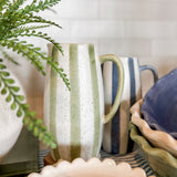 Green Stripe Pitcher