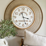 39" Bamboo Clock