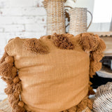 Rust Tassel Pillow