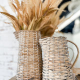 Small Wicker Pitcher Vase