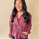 Cinched Peplum Jacket