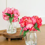 Pink Floral Glass Jar Arrangement -- 6.5"