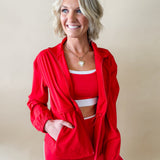 Cinched Peplum Jacket