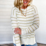 Stripe Sage Sweater