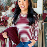 Candy Stripe Long Sleeve Top