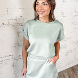 Zip Front Lounge Mini Skirt