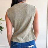 Gold Buttoned Up Knit Vest