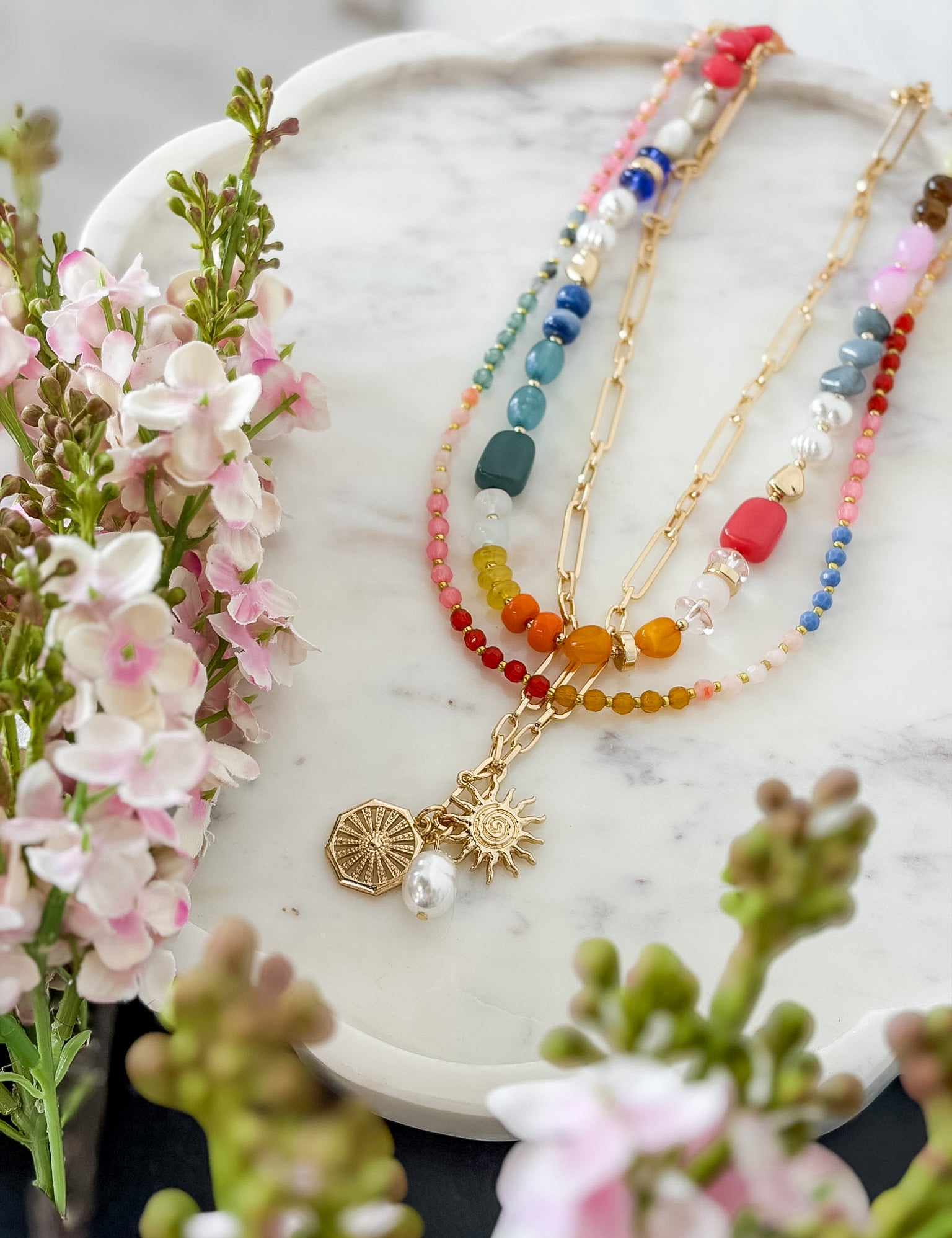 Sunburst Layered Necklace