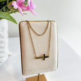 Horizontal Cross Necklace