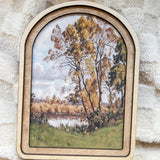 8.25 x 11" Arch Top Fall Landscape Framed Art
