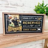 8x16" Stadium Ticket Iowa