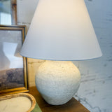21" Nat Beige Ceramic Table Lamp