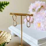 Double Oval Drop Earrings