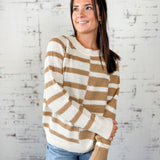 Toffee Stripe Sweater