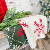 Red/Green Snowflake Throw