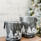 Winter Gray Buckets with Side Handles