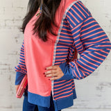 Striped Sleeve Sweatshirt
