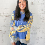 Striped Sleeve Sweatshirt