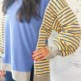 Striped Sleeve Sweatshirt