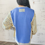 Striped Sleeve Sweatshirt