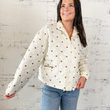 Polka Dot Quilted Jacket