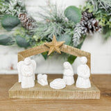 White Christmas Nativity Set