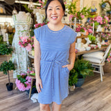 Stripe Tie-Waist Dress