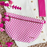Checkered Pink Bum Bag