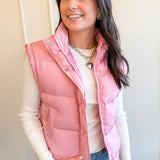 Mock Neck Puffer Vest