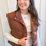 Mock Neck Puffer Vest