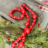 48" Red Beaded Garland