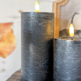 6" Black Led Pillar Candle