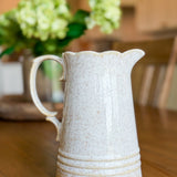 Scallop Rim Ceramic Pitcher | 8"