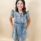 Frill Denim Dress