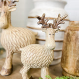 Resin Standing Wood Reindeer