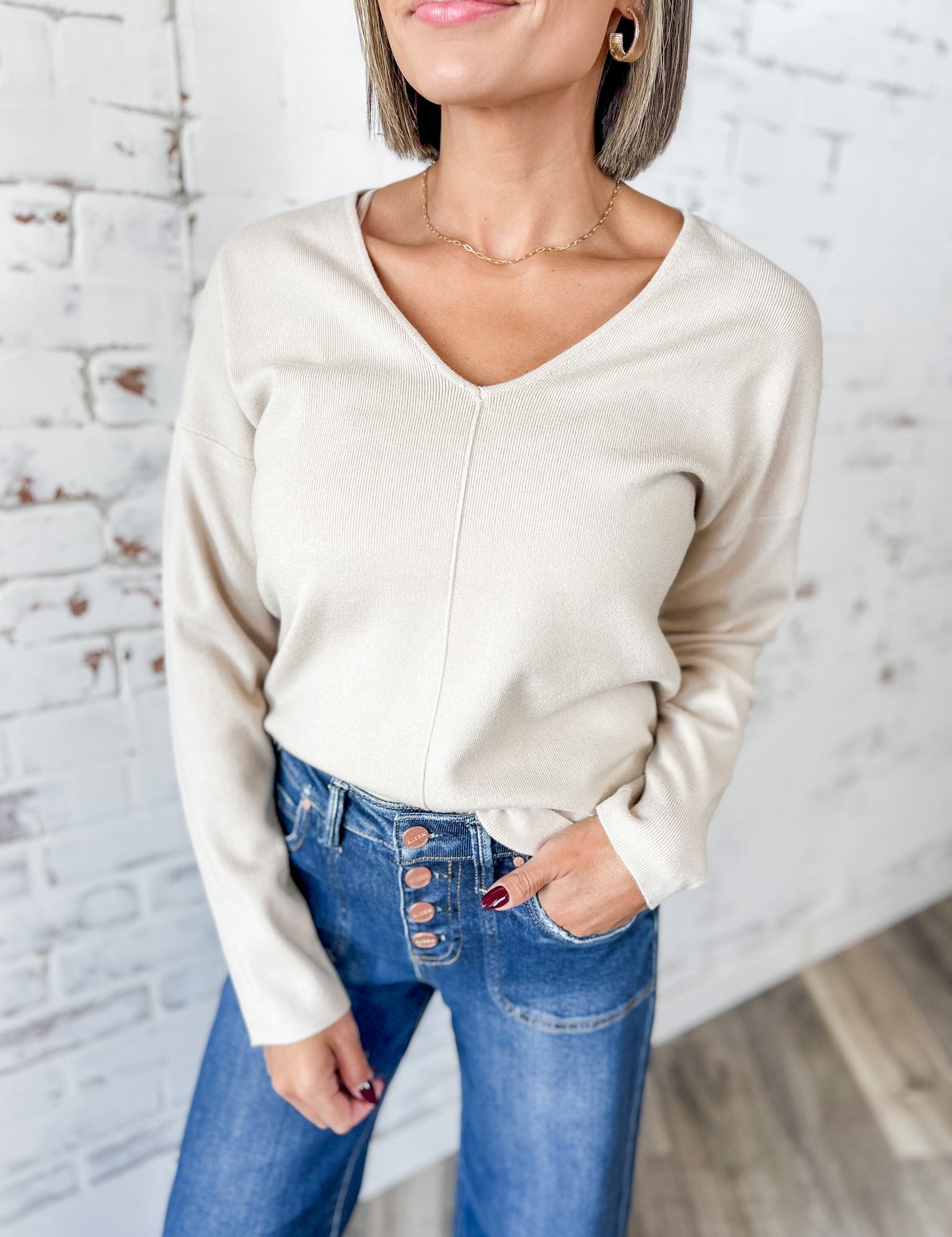 Essential V-Neck Sweater